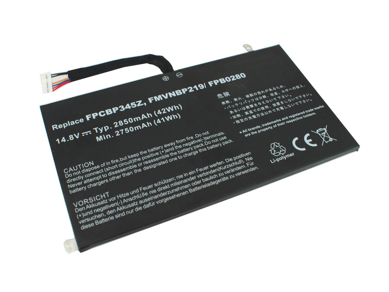 2850mAh Fujitsu UH572 FMVNBP219 FPB0280 FPCBP345Z batteria compatibile