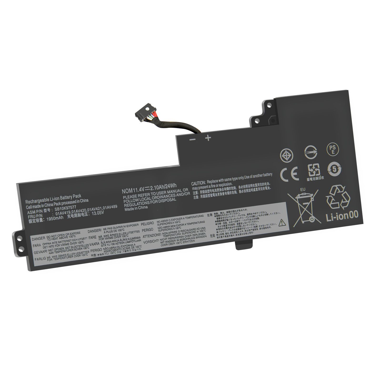 11.4V 2.1Ah 01AV421 01AV420 SB10K97578 01AV489 01AV419 Lenovo T470 T480 batteria compatibile - Clicca l'immagine per chiudere