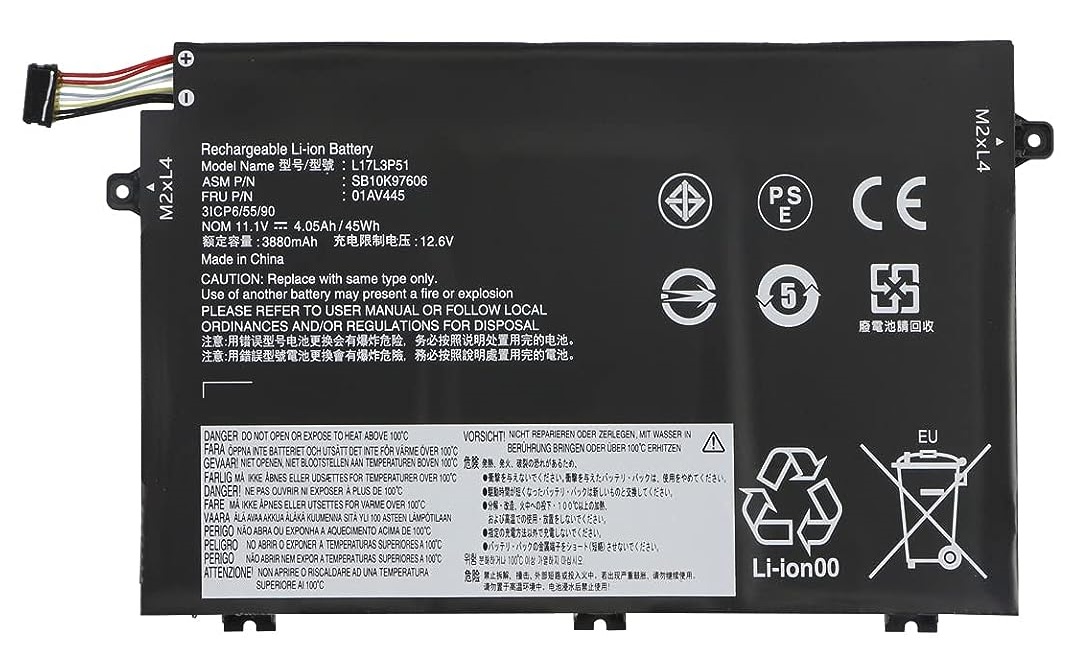 Lenovo ThinkPad SB10K97606 SB10K97608 01AV4444 L17C3P51 L17M3P52 SB10K97609 01AV445 L17L3P51 batteria compatibile