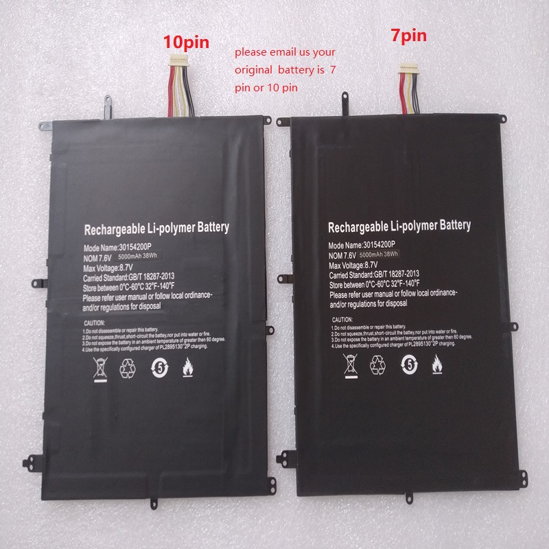 10pin Jumper EzBook 3 Plus 30154200P TH133K-MC HW-3487265 7.6V 5000mAh batteria compatibile