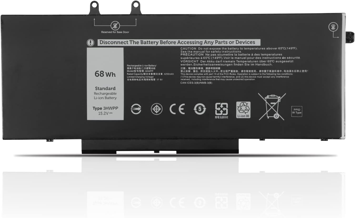 3HWPP Dell Precision 3541 3550 3551 Inspiron 17 7706 15 7500 7506 2 in - 1 black. Edition batteria compatibile