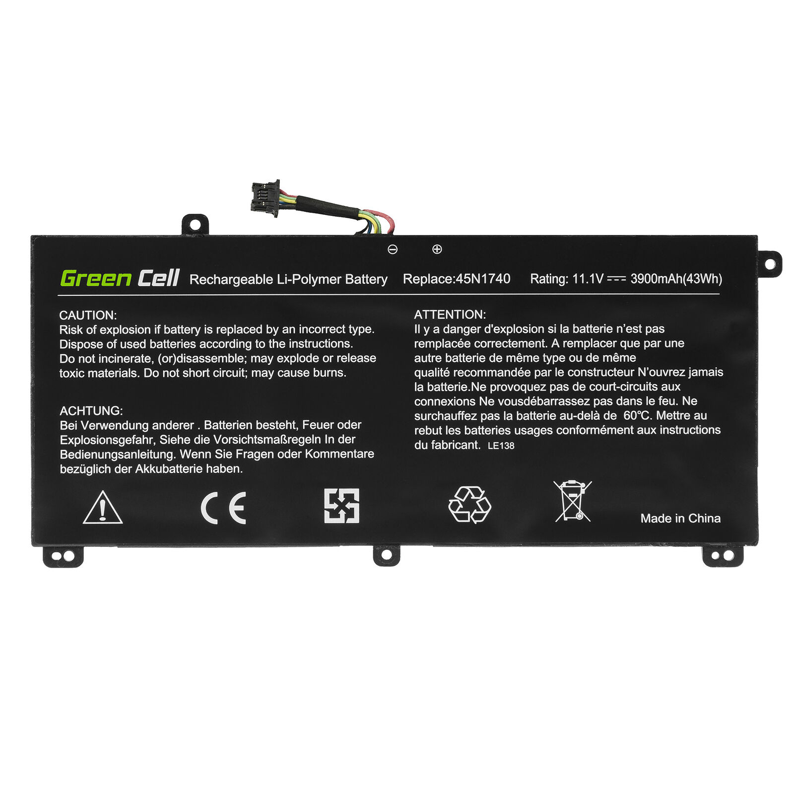 Lenovo 00NY639 45N1740 45N1741 45N1742 45N1743 SB10K12721 batteria compatibile