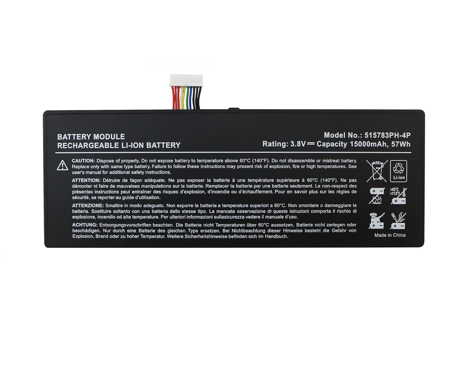 Batteria 3,8V AUTEL MAXICOM MK908PRO Maxim IM608 IM600 515783-4P (immagine per) Batteria 3,8V AUTEL MAXICOM MK908PRO Maxim IM608 IM600 515783-4P