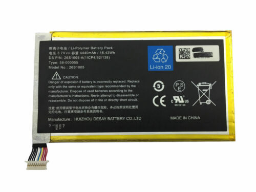 Amazon Kindle Fire HDX 7.0 KC5 26S1005 26S1005-S,58-000055 1ICP4/82/138 batteria compatibile