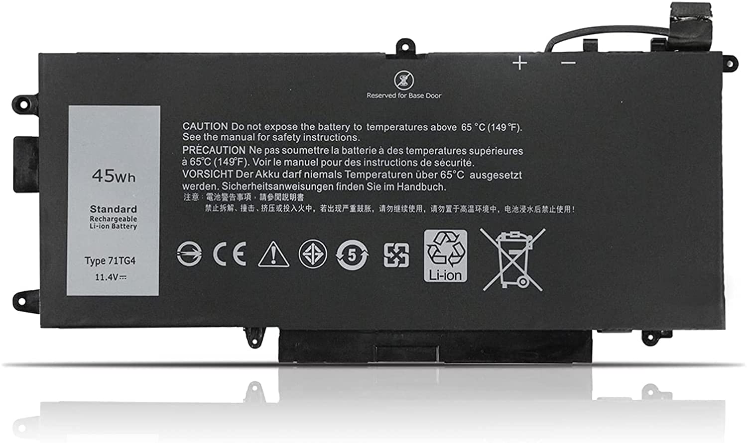 Dell 11.4V 45Wh 71TG4 CFX97 X49C1 0X49C1 0CFX97 071TG4 7ITG4 batteria compatibile