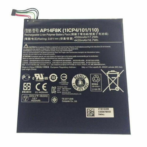 AP14F8K 1ICP4/101/110 Acer Iconia Tab A1-850 B1-810 B1-820 W1-810 batteria compatibile