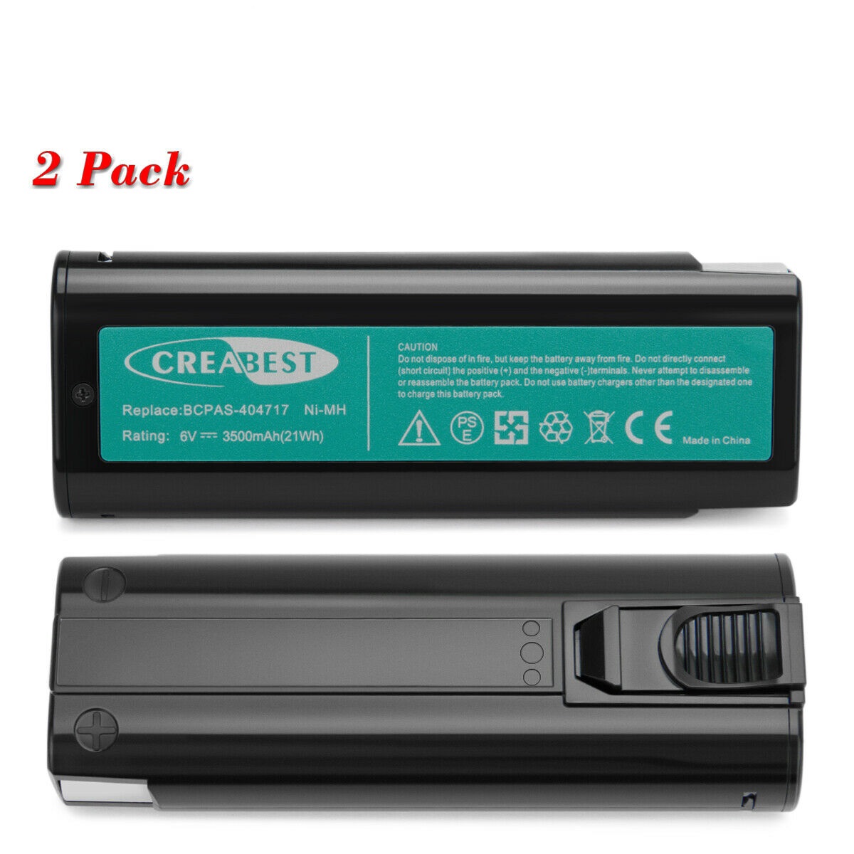 2x 3.5AH Ni-MH 6V Paslode 404717 IM65 IM250 IM350 902200 900400 B20544E batteria compatibile