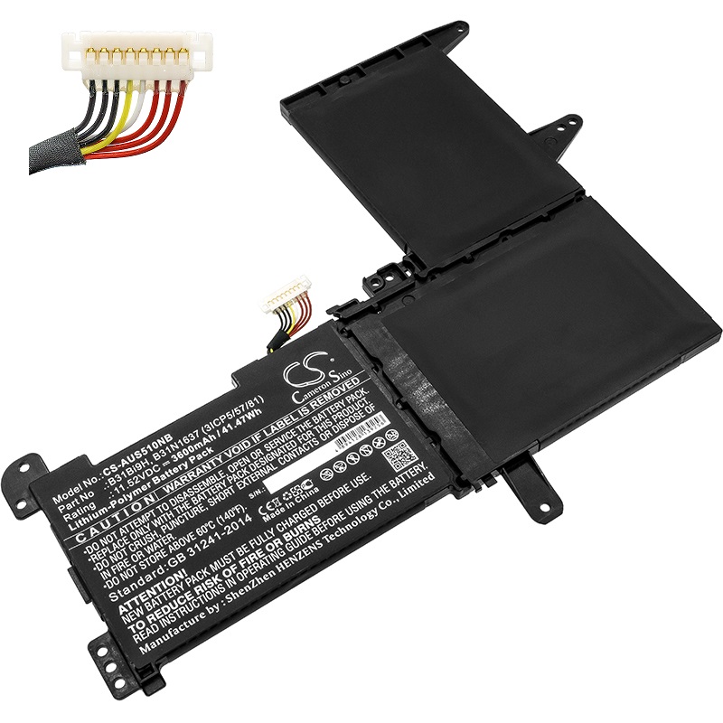 B31N1637 B31Bi9H Asus VivoBook X510 X510U X510UF X510UQ S510U batteria compatibile