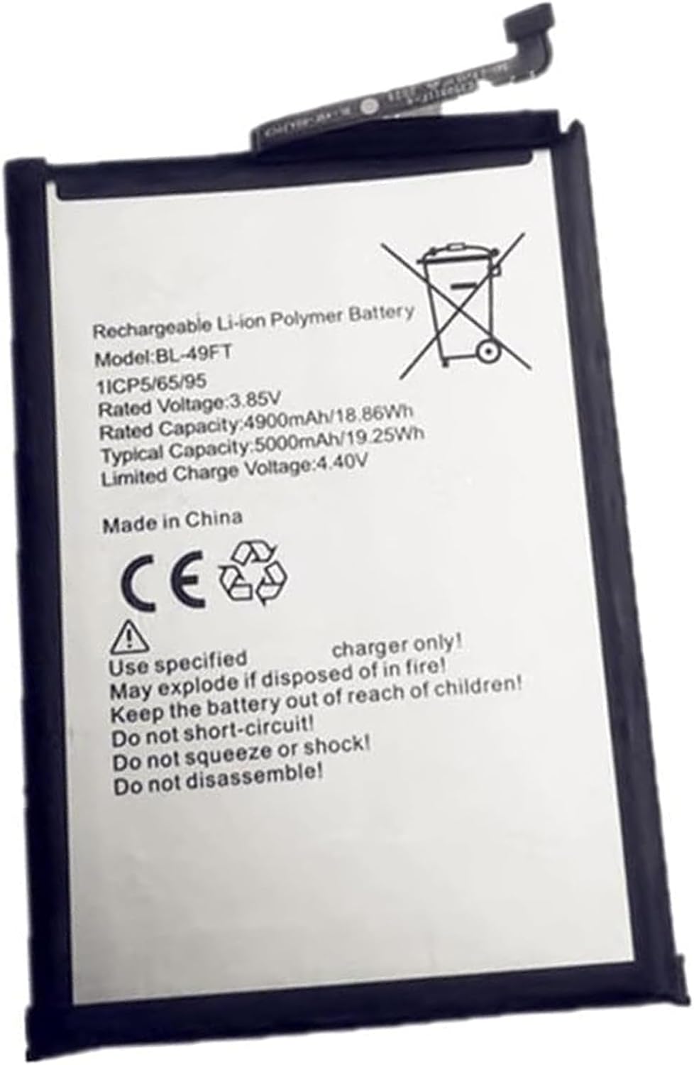 3.85V BL-49FT Infinix Hot 9 X655 X650/Tecno Hot8Lite batteria compatibile