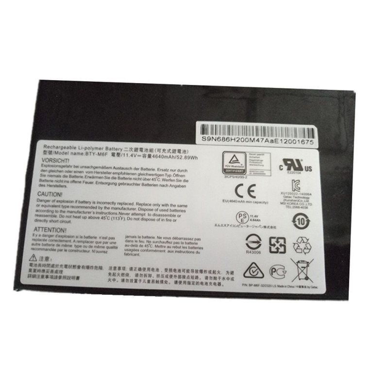 BTY-M6F MS-16H2 MSI 16H2,GS60,GS60 2PC-010CN/279XCN,2PE-280CN/006XCN batteria compatibile