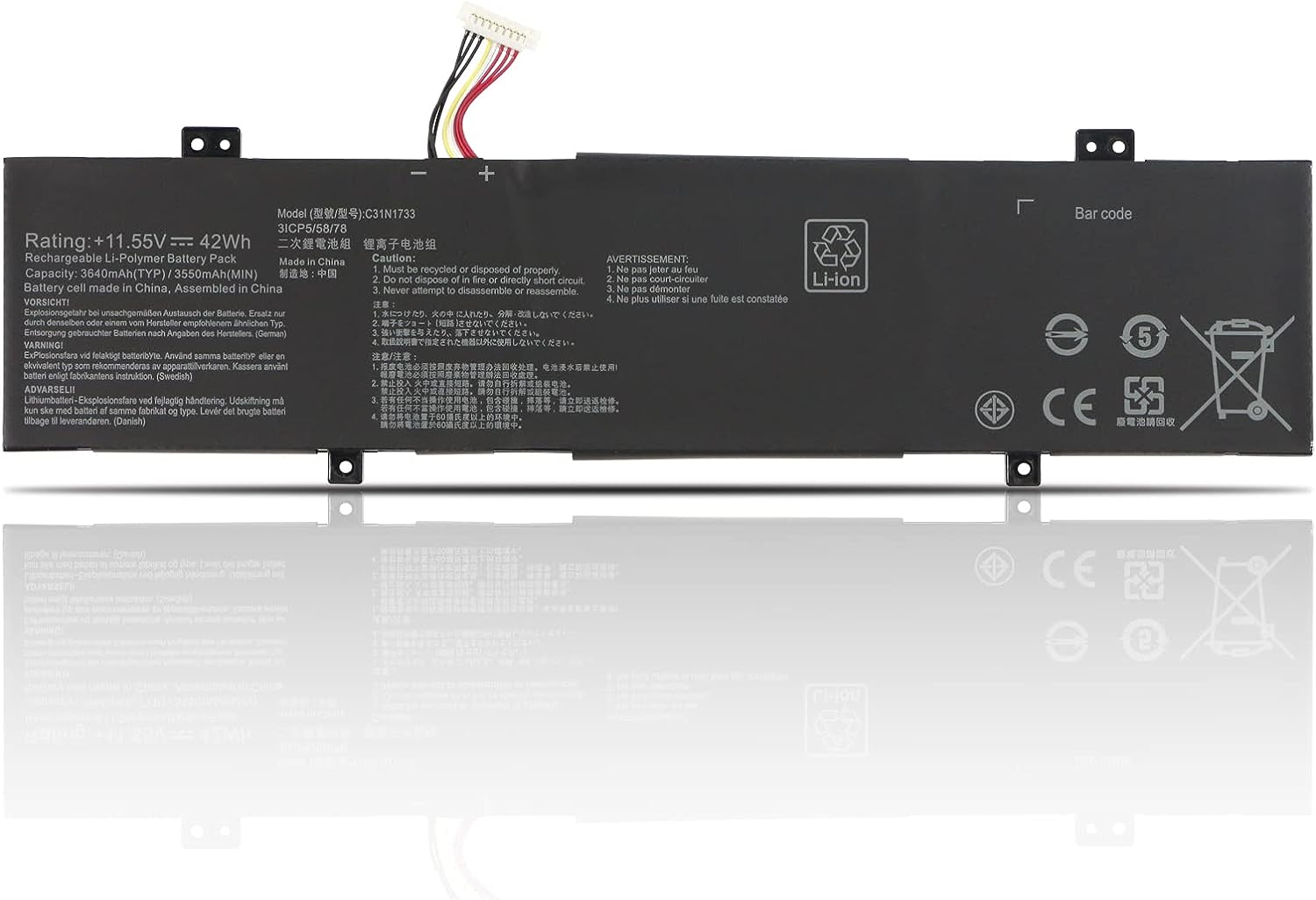 C31N1733 ASUS Vivobook Flip 14 TP412U TP412UA TP412FA batteria compatibile