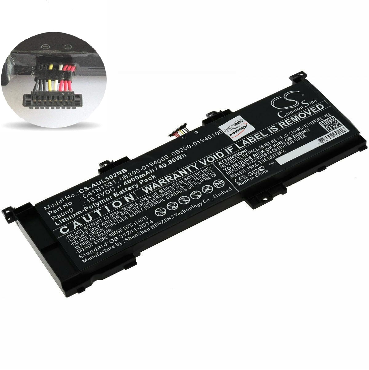 C41N1531 0B200-01940100 Asus GL502VS-1A GL502VS-1E GL502VT-1B GL502VY GL502VY-1A batteria compatibile - Clicca l'immagine per chiudere