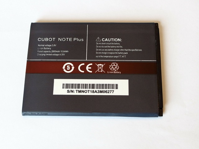 2800mAh Cubot note plus batteria compatibile - Clicca l'immagine per chiudere