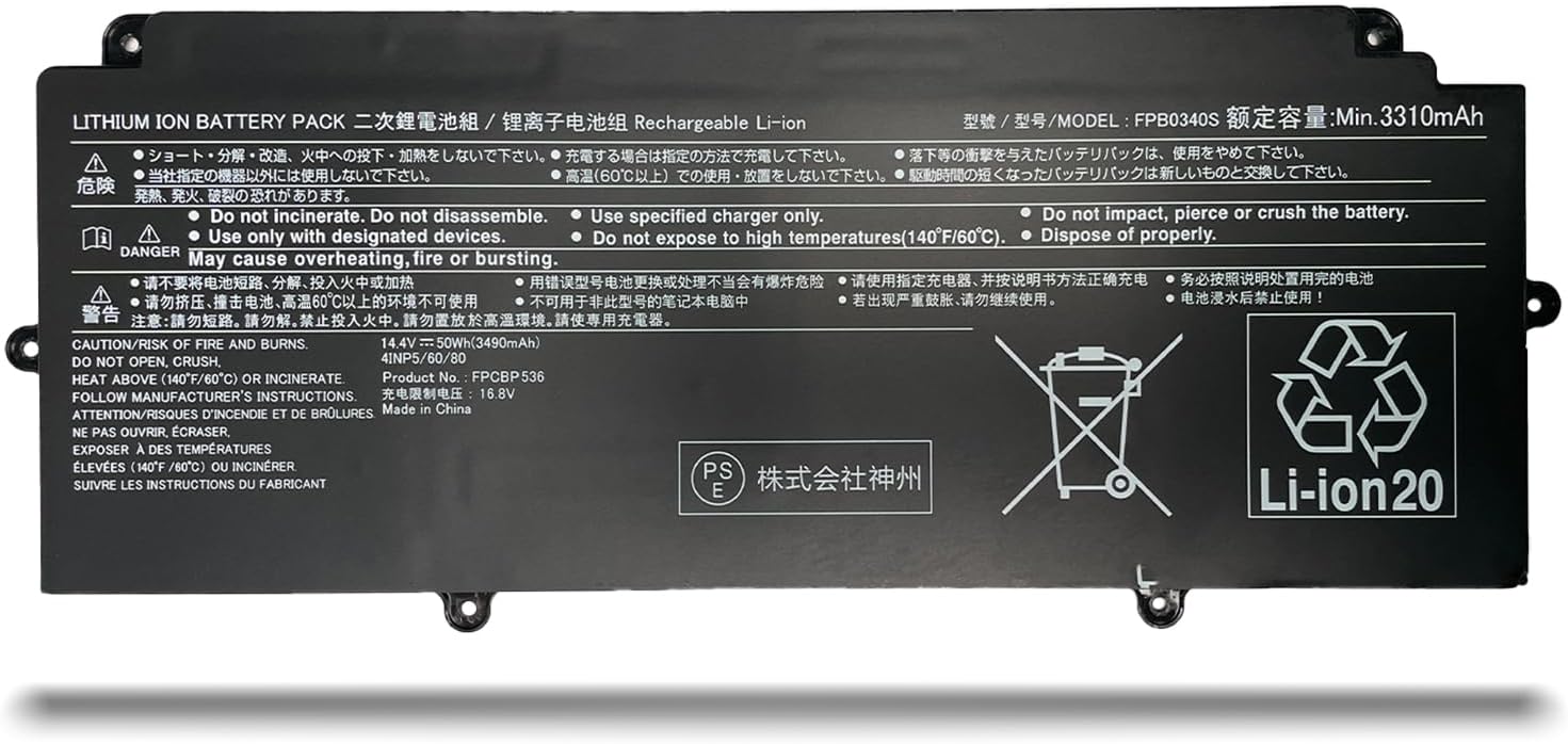 Fujitsu LifeBook U937 U938 U937-P 580DE UUU937-P760DE batteria compatibile