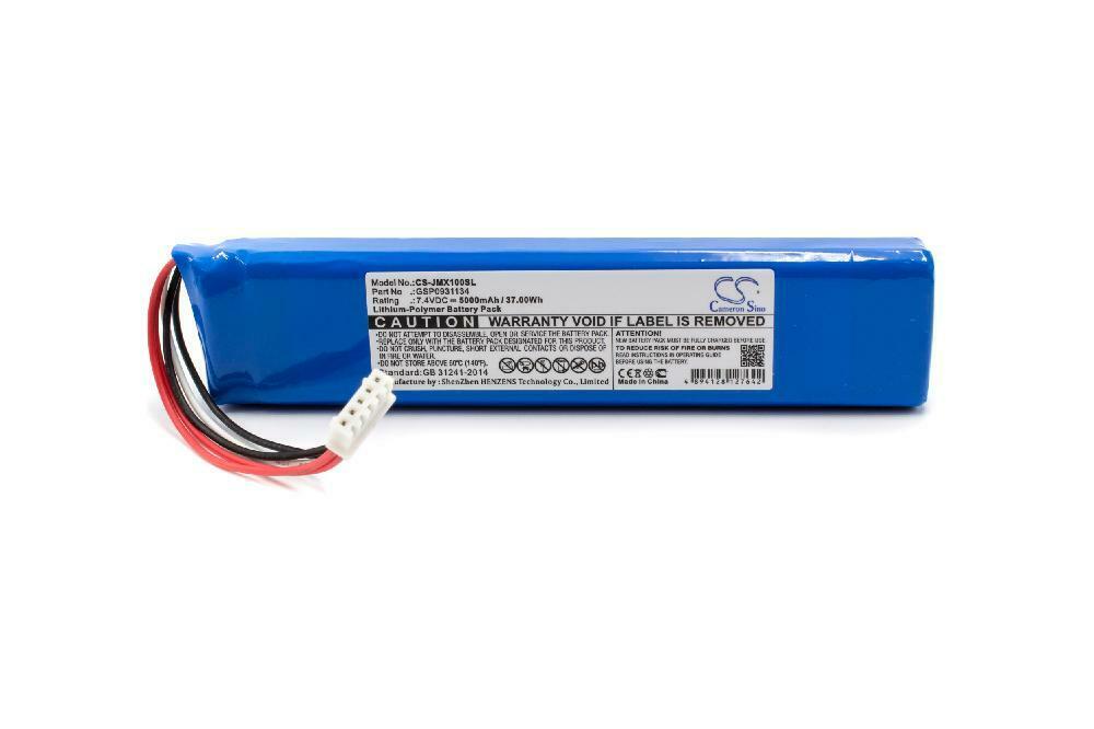 7,4V 5000mAh Li-Po JBL Xtreme 1 I,JBLXTREME ,GSP0931134 batteria compatibile - Clicca l'immagine per chiudere