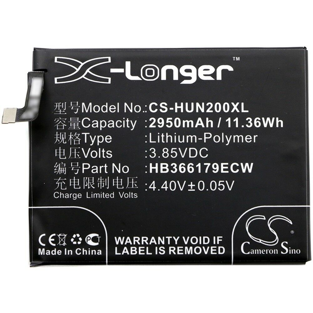 Li-Polymer Huawei Nova 2 II PIC-AL00 TL00 HB366179ECW 2950mAh batteria compatibile