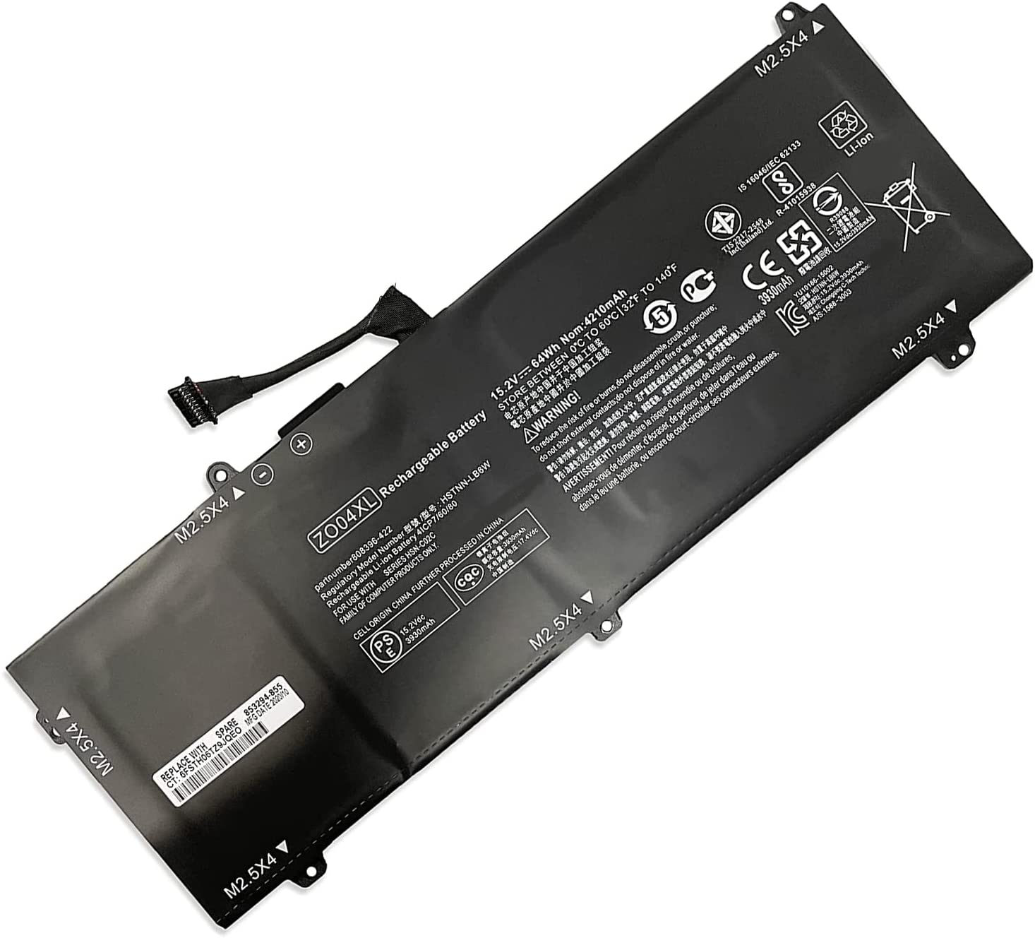 ZO04XL HP ZBook Studio G3 G4 Mobile Workstation 808450-001 HSTNN-CS8C HSTNN-C88C HSTNN-LB6W batteria compatibile
