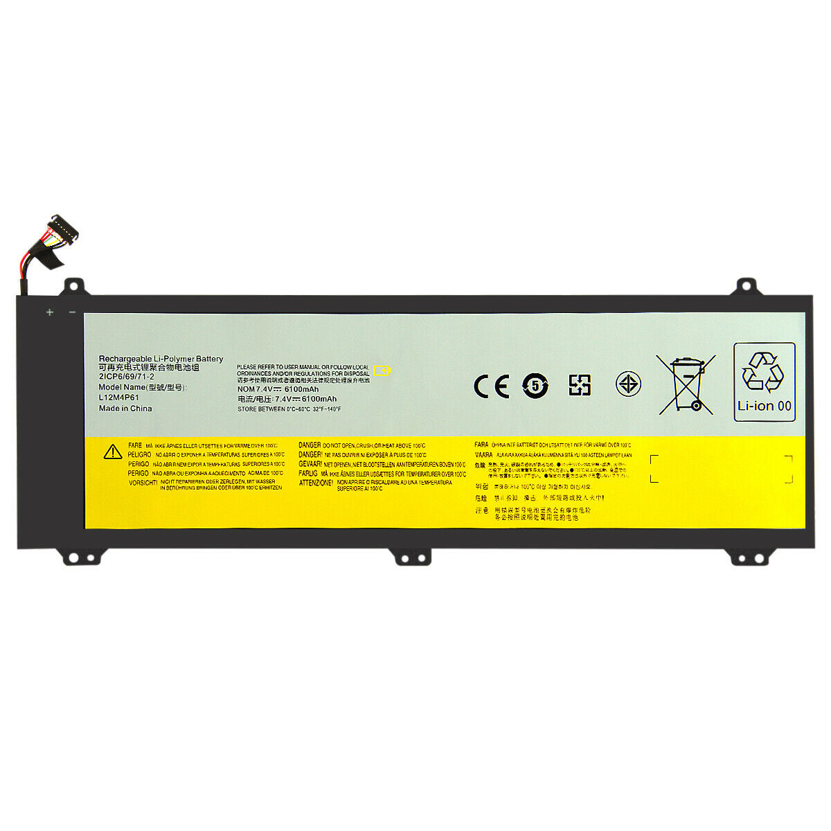 LENOVO 121500161 121500162 L12L4P61 L12M4P61 6100mAh batteria compatibile