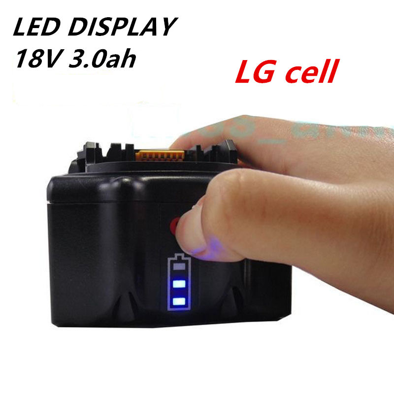 LED Makita BL1830 BL1840 Lithium Ion 3.0Ah 18V 3000MAH compatibile Batteria