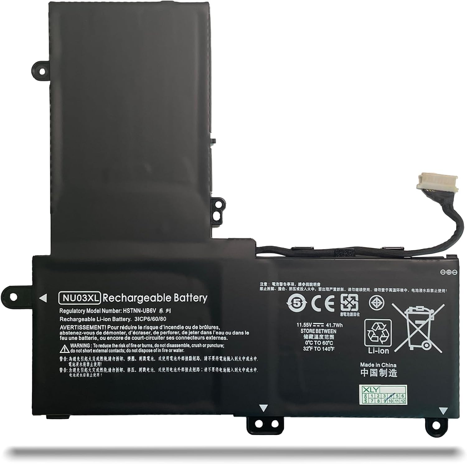 NU03XL HP 843536-541 844201-850 844201-855 HSTNN-UB6V TPN-C128 TPN-W11 batteria compatibile