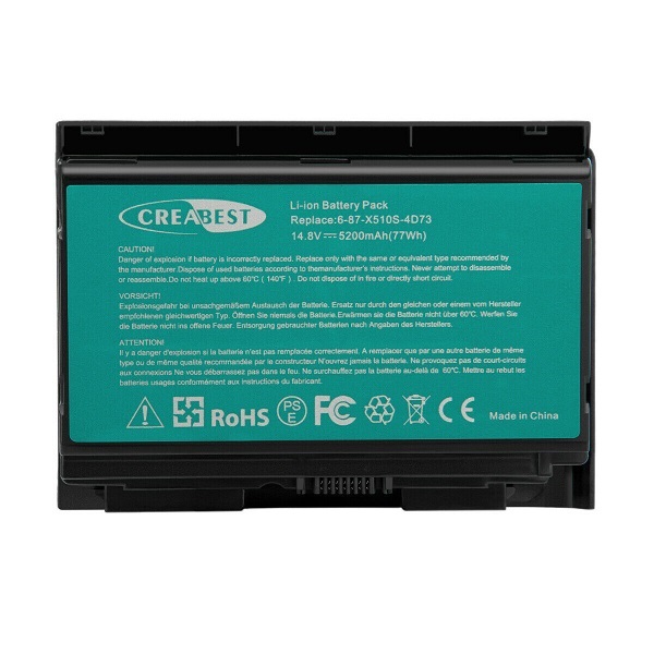 CLEVO K780E X811 P157SMBAT-8 6-87-P157S-4273 4ICR18/65-2 batteria compatibile