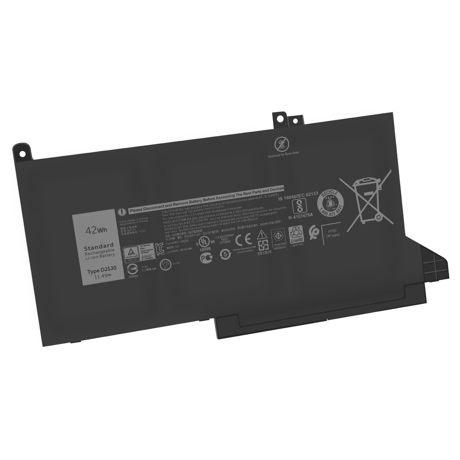 11.4V 42WH DJ1J0 PGFX4 9W9MX 451-BBZB Dell Latitude E7480 E7490 7280 batteria compatibile