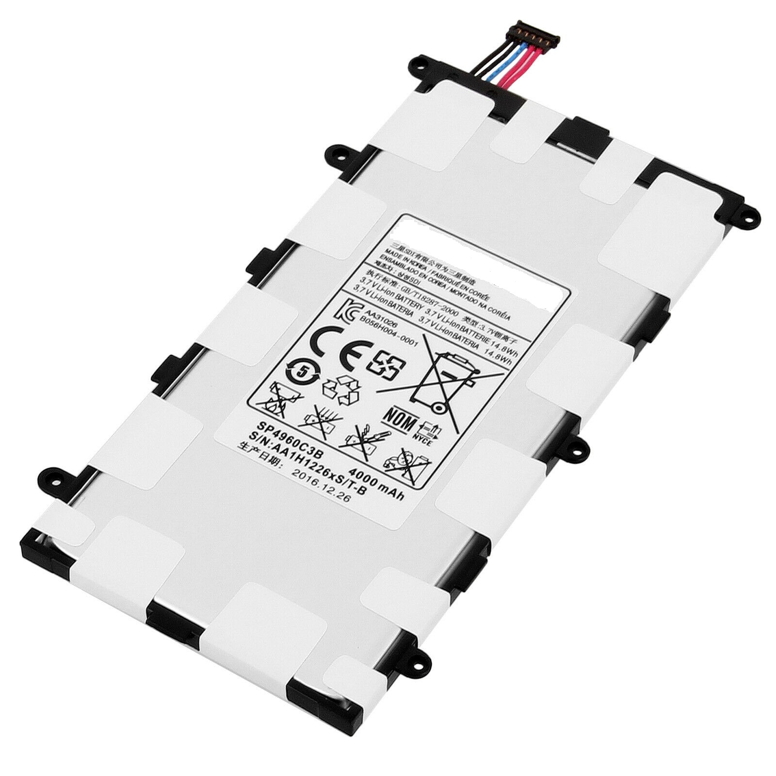 SP4960C3B Samsung Galaxy Tab 2 7.0 P3100, Tab 7.0 Plus 4000mAh 3.7V batteria compatibile