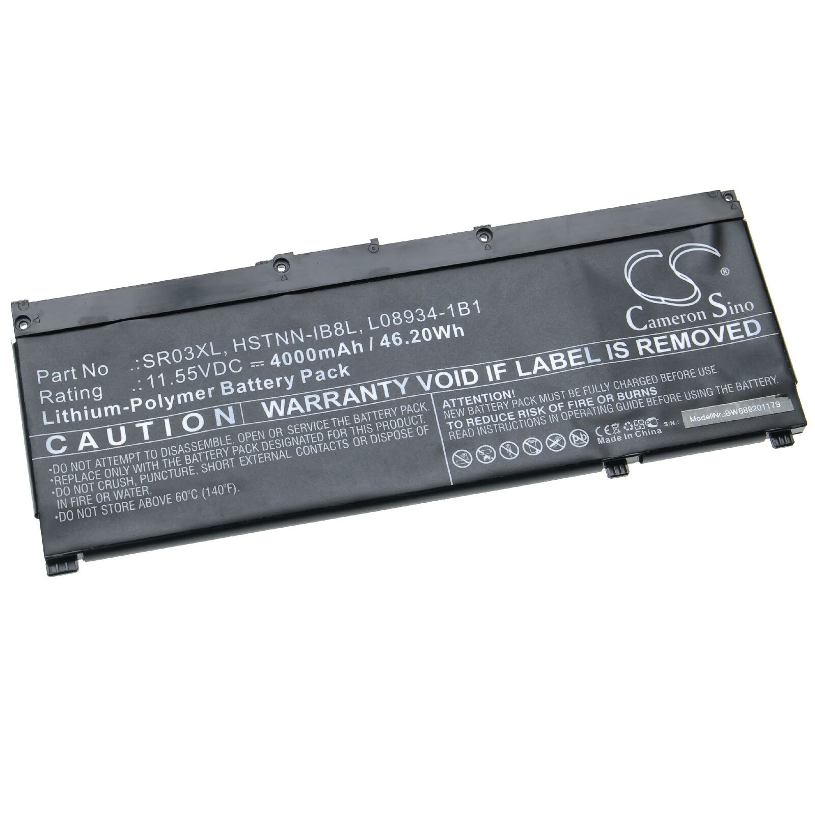 HP 11.55V HSTNN-IB8L, L08855-855, L08934-1B1, SR03XL batteria compatibile - Clicca l'immagine per chiudere