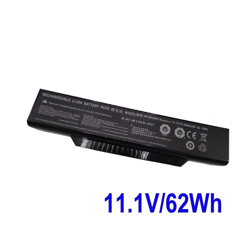 W130HUBAT-6 6-87-W130S-4D7 Clevo W130EV W130EW W130EX W130HU W130HV batteria compatibile