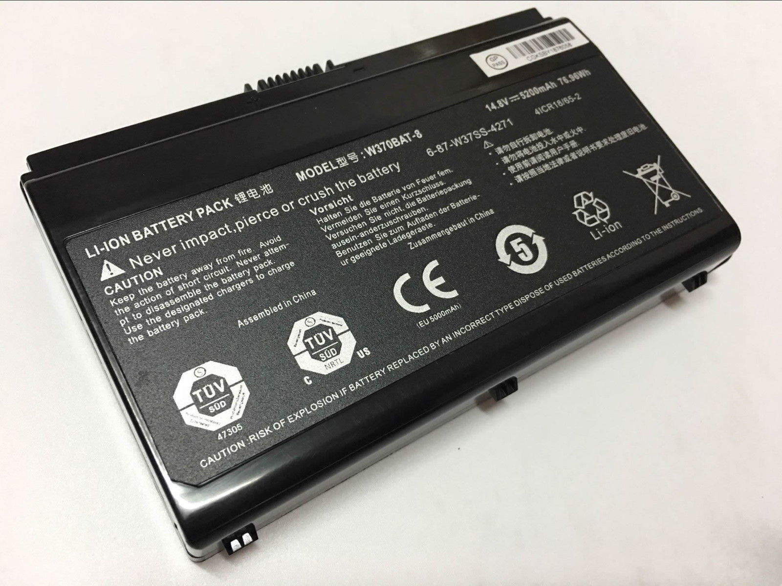 Sager NP6350 NP6370 Schenker XMG A522,XMG A722 W370BAT-8 batteria compatibile