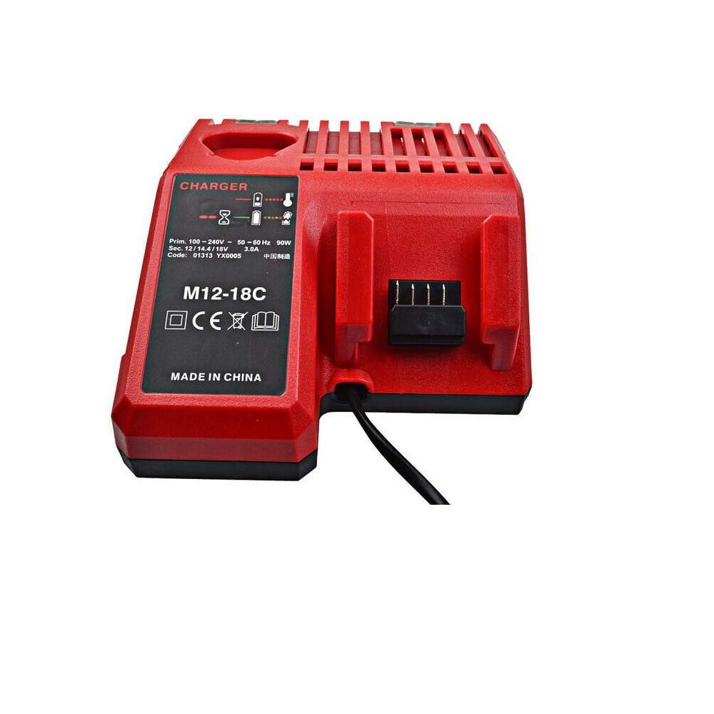 Batteria caricabatterie Milwaukee M12-18C 48-59-1812 M18B4 18V Li-ion