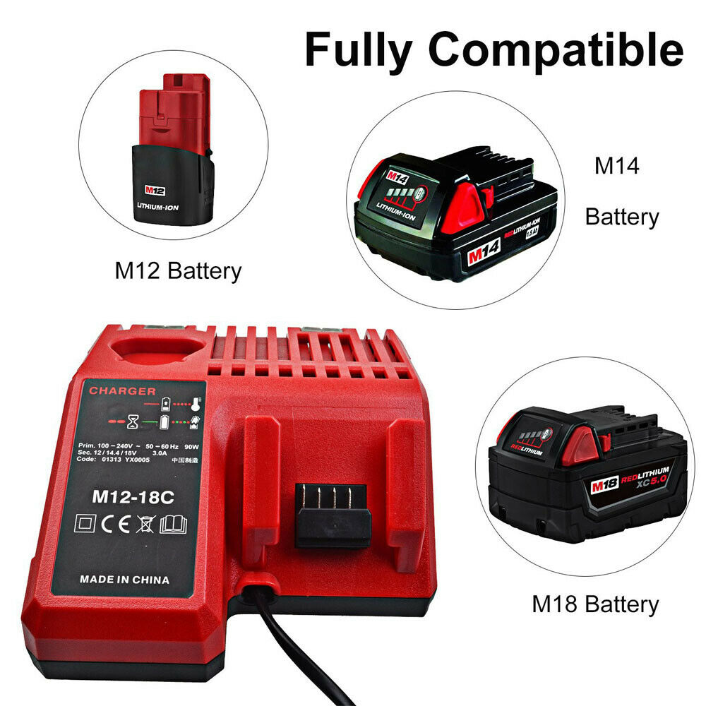 Batteria caricabatterie Milwaukee M18 14.4-18V Li-ion 48-11-1840 48-59-1812